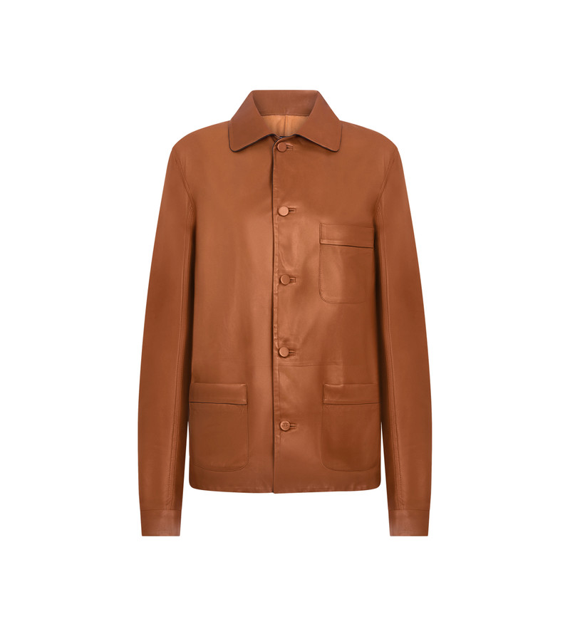 LIGHTWEIGHT LEATHER PAJAMA SHIRT 1