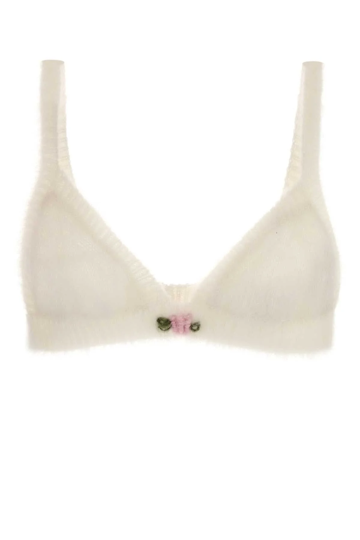 Alessandra Rich Women White Mohair Blend Bra - 1