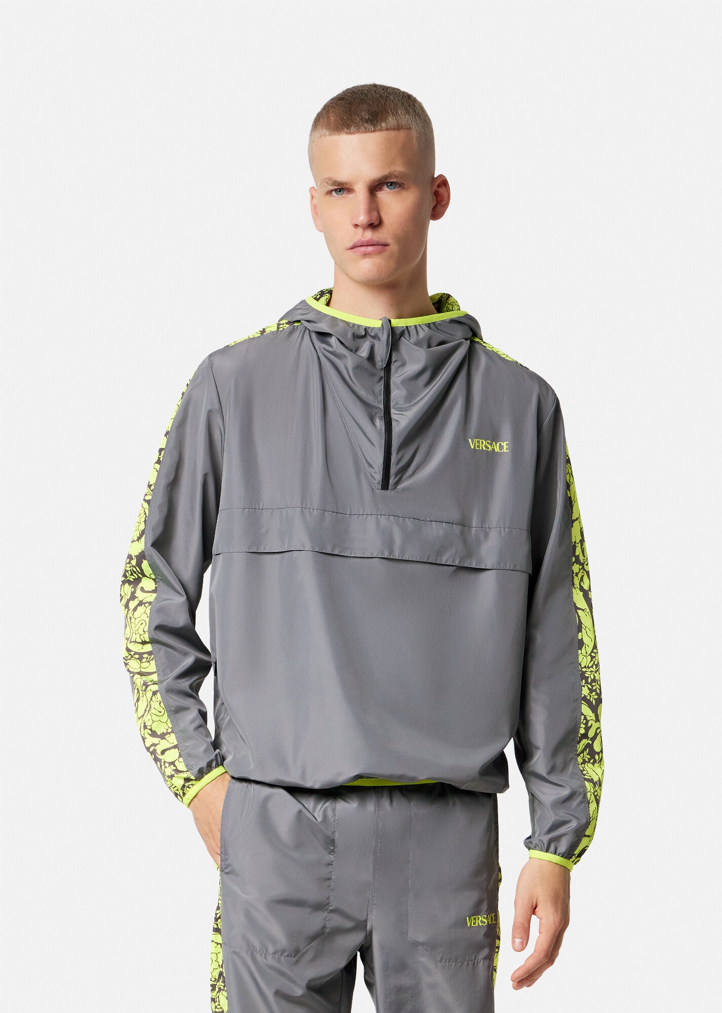 Barocco Silhouette Gym Track Jacket - 3