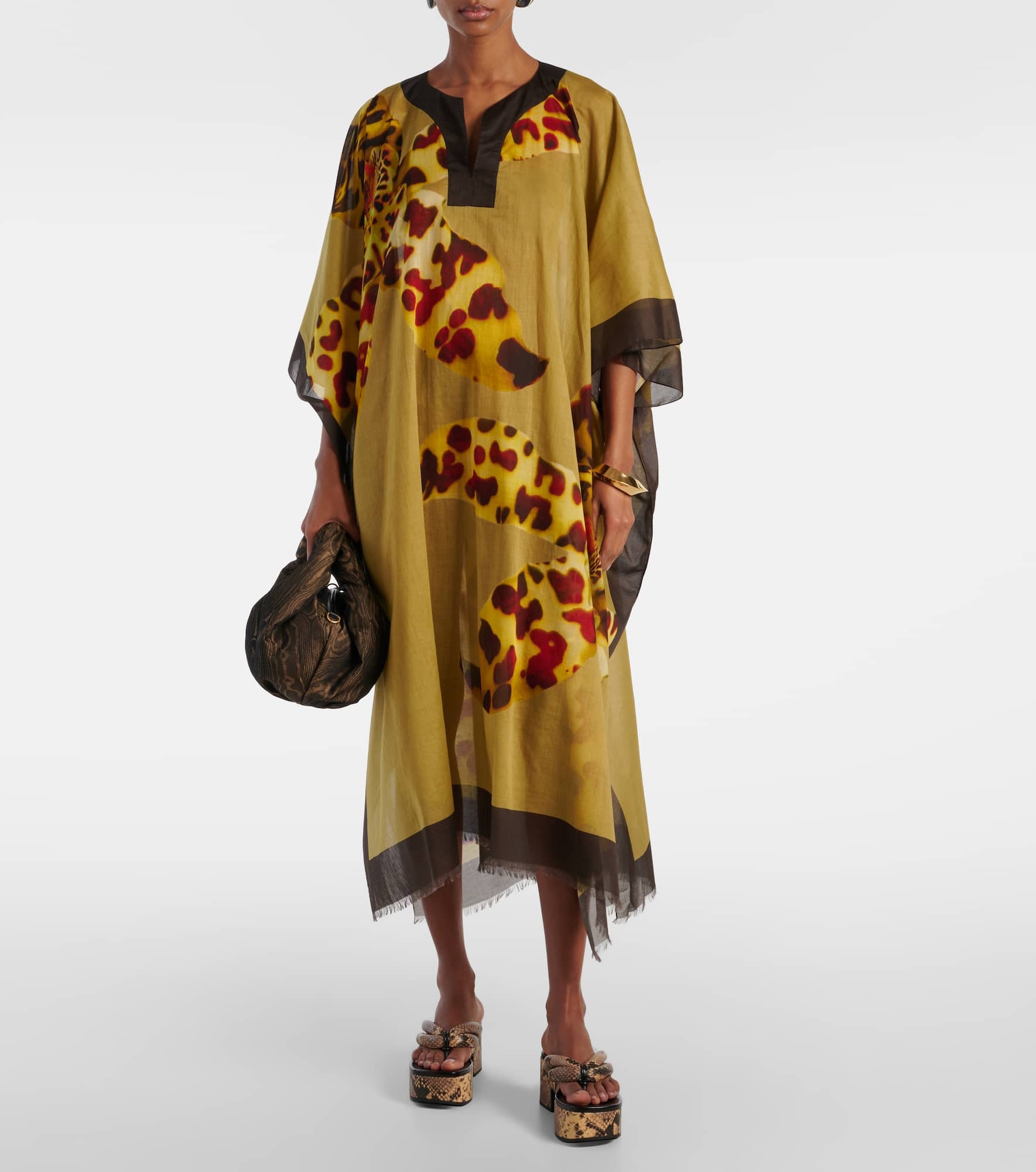 Floral cotton beach cover-up - 2