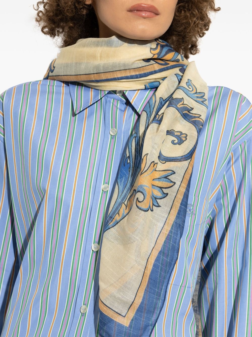 paisley-print scarf - 4