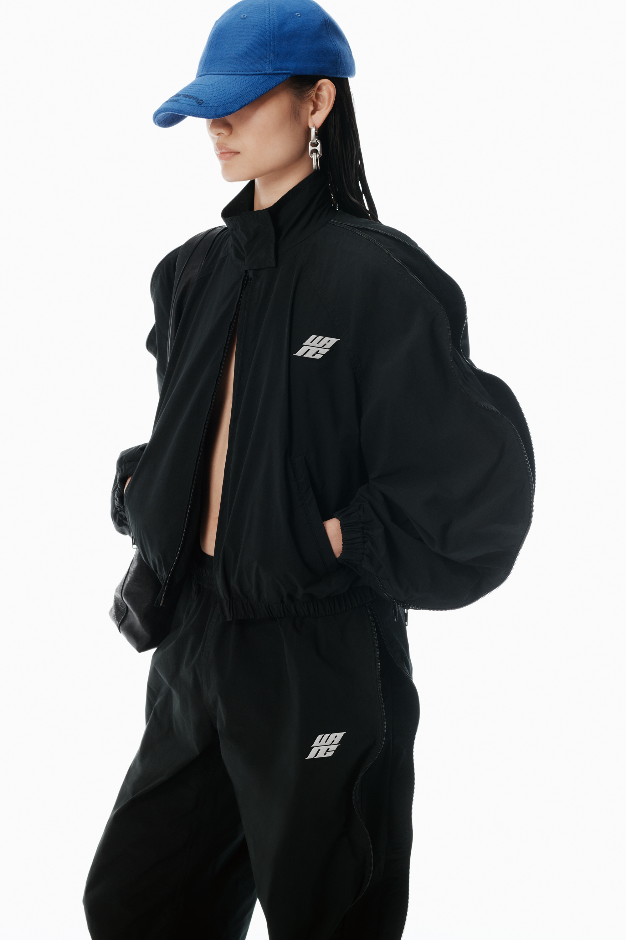 Black Oversized Track Jacket - 3