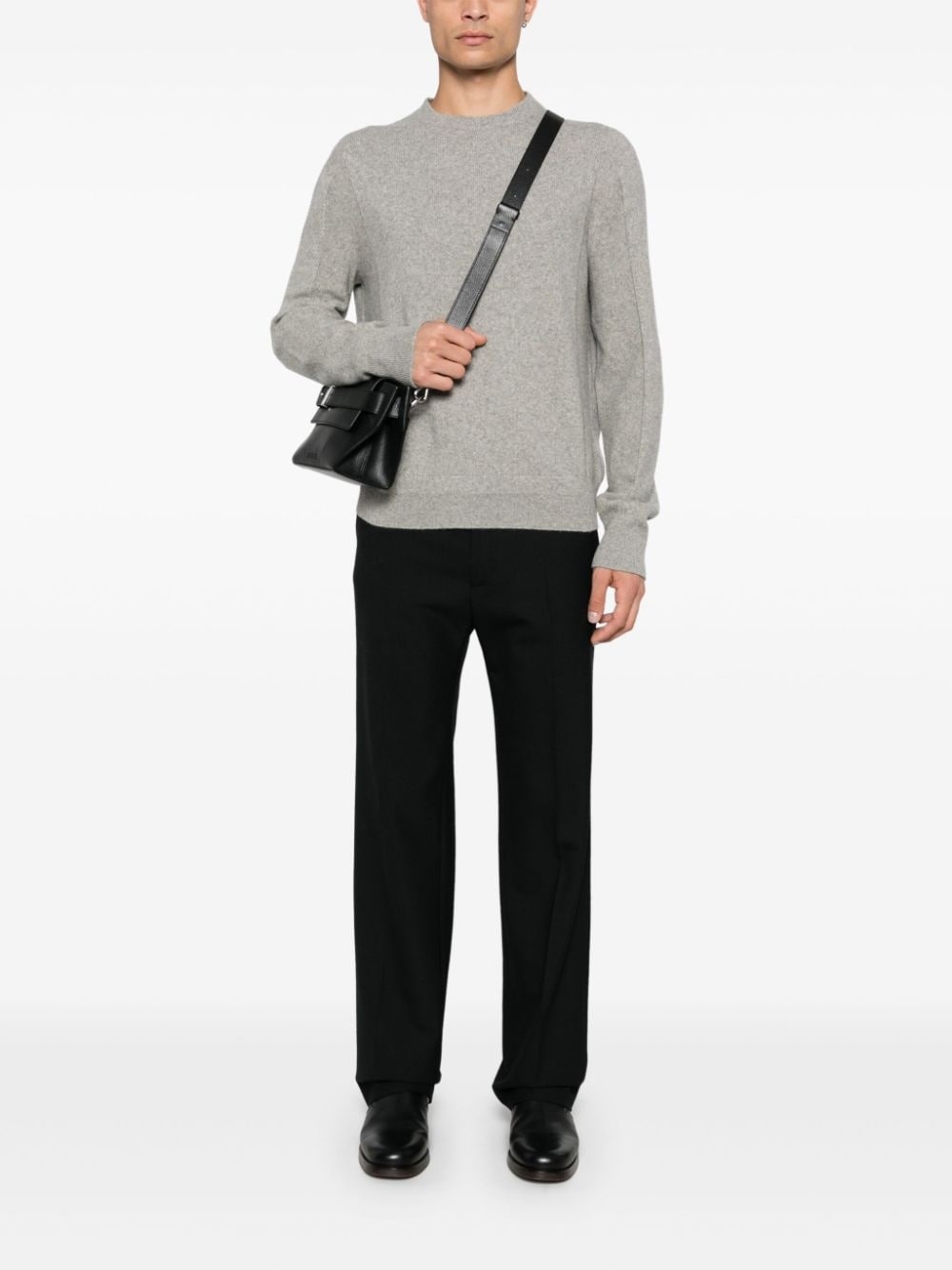panelled-design sweater - 2