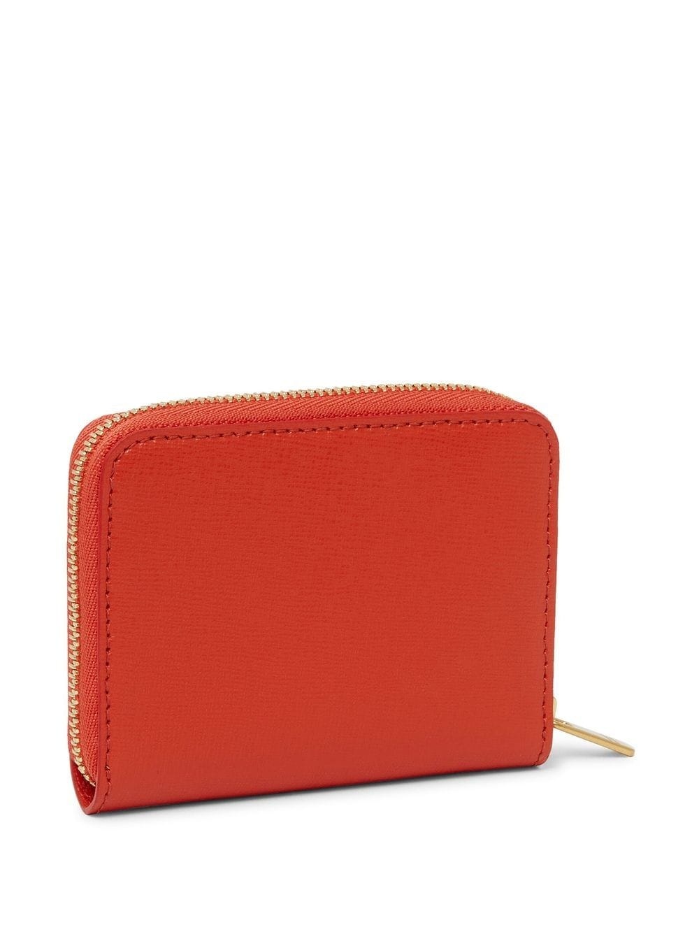 embossed-logo all-around zip wallet - 2