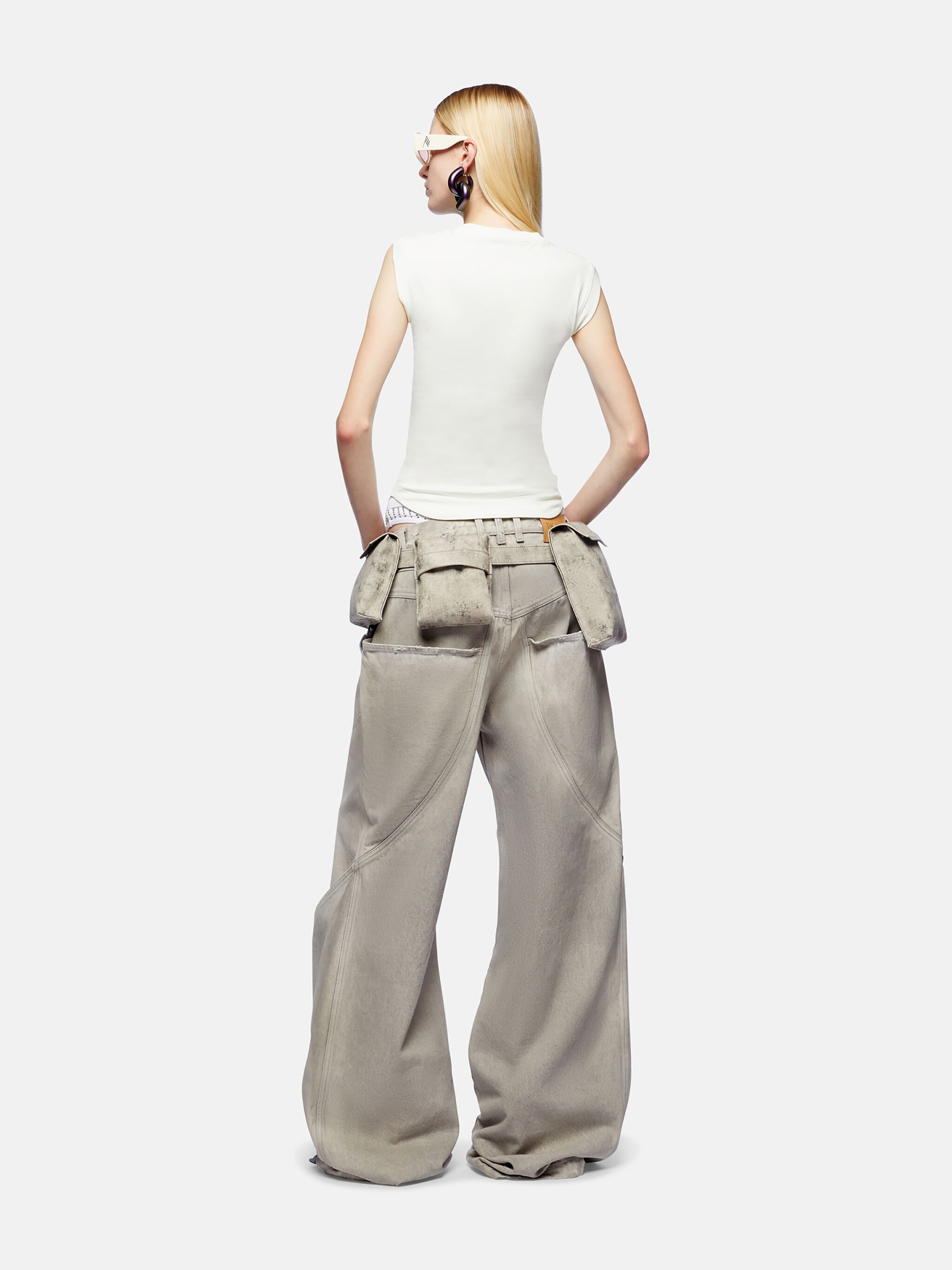 VINTAGE GREY LONG PANTS - 3