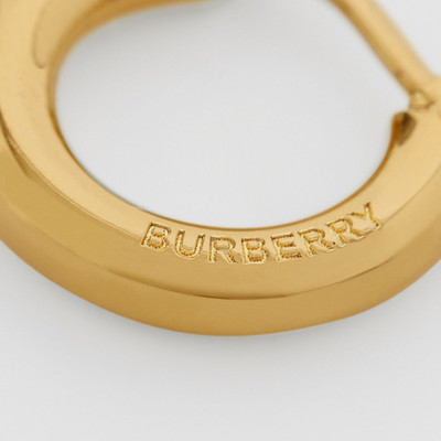 Burberry Logo Detail Gold-Plated Hoop Earrings outlook