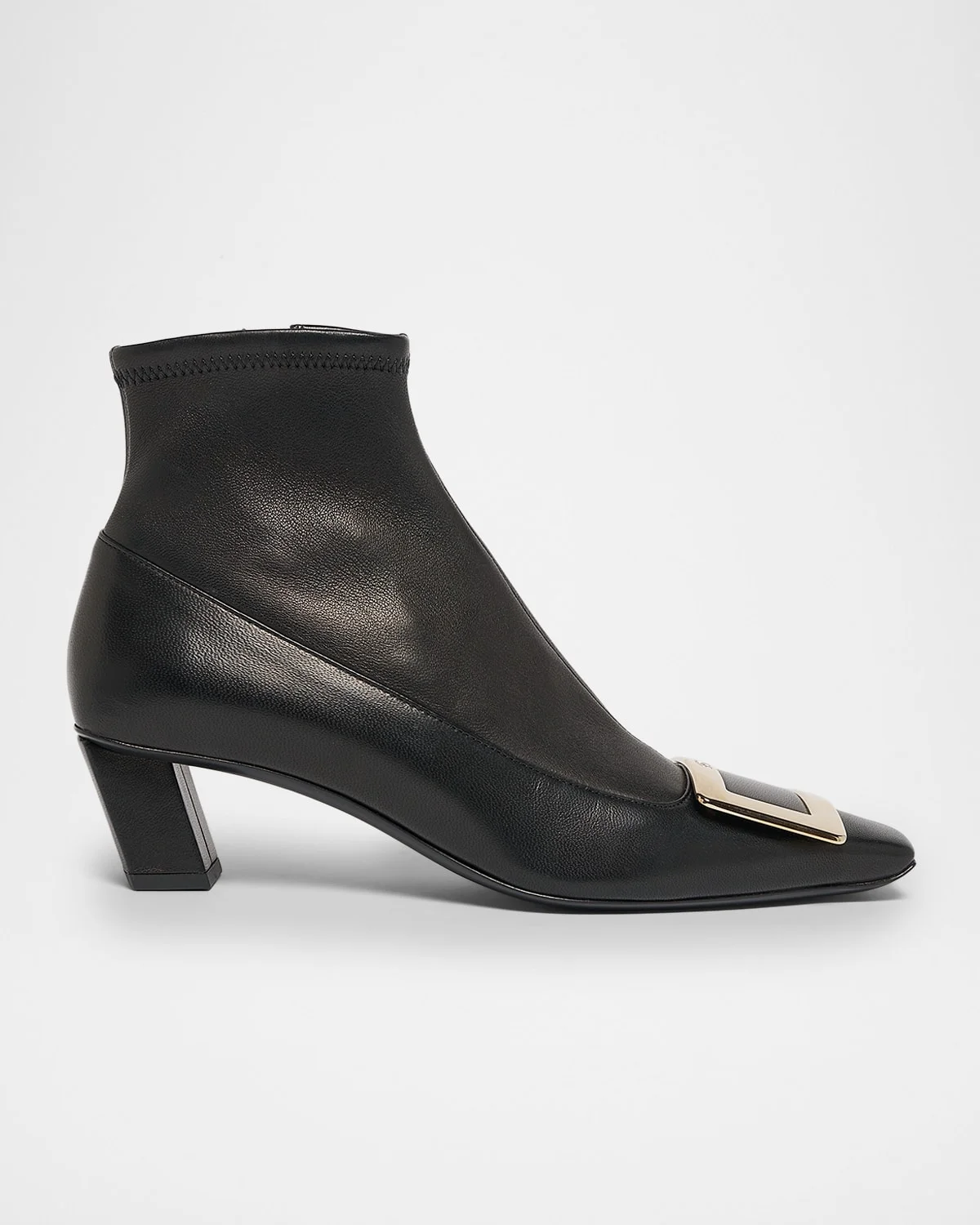 Belle Vivier Buckle Leather Ankle Boots - 1