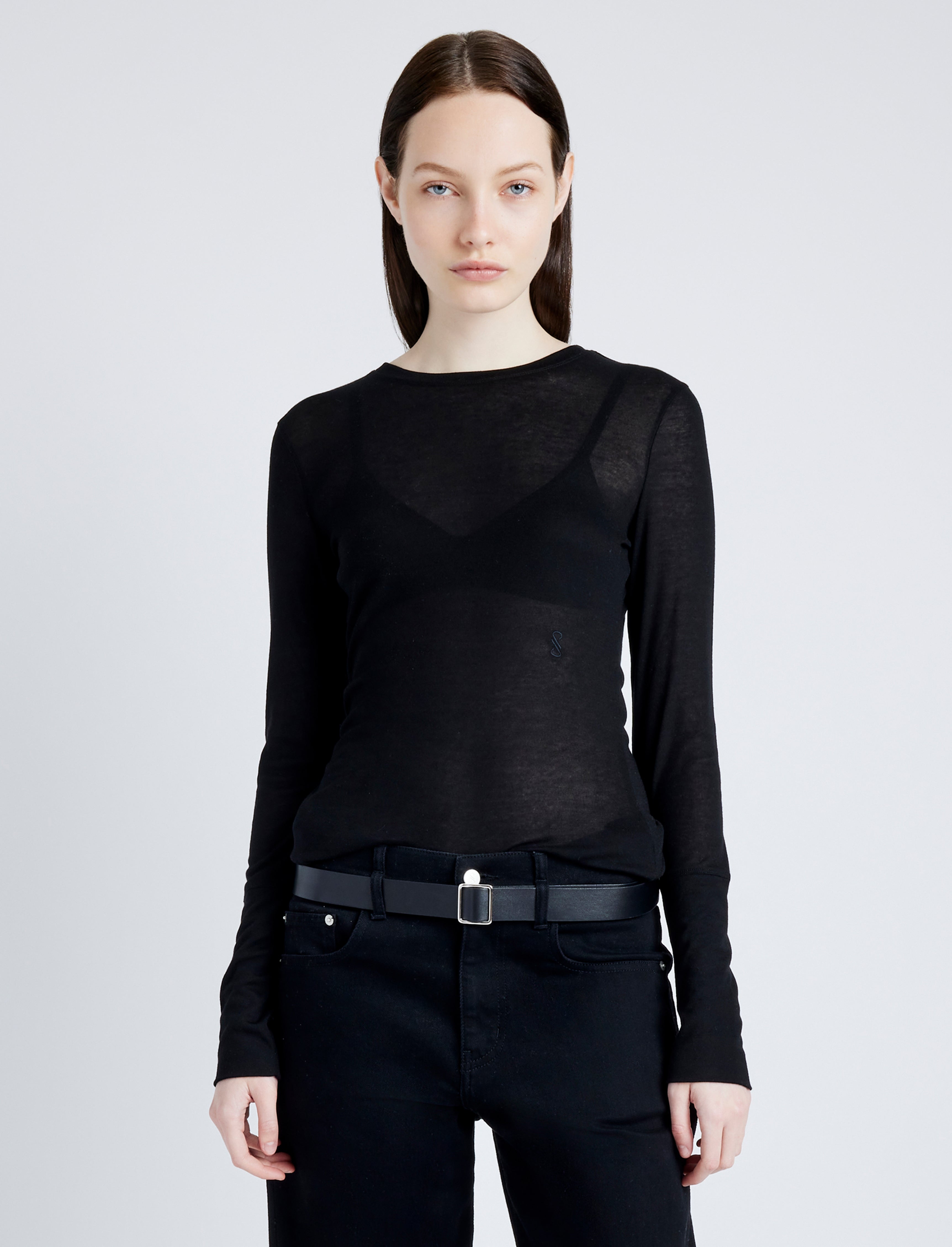 Kaiya Top in Sheer Slub Jersey - 2