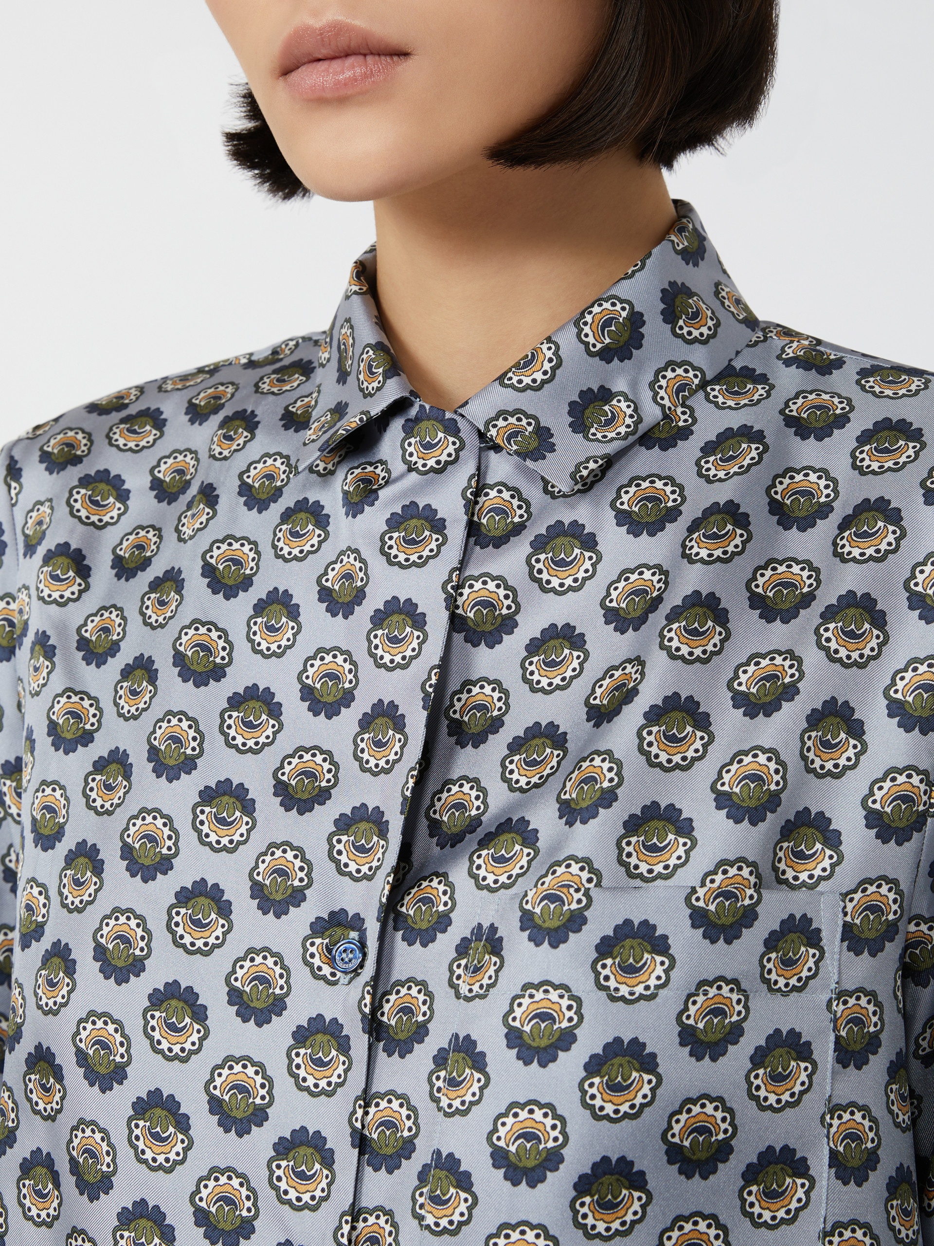 ONCIA Printed silk pyjama shirt - 6
