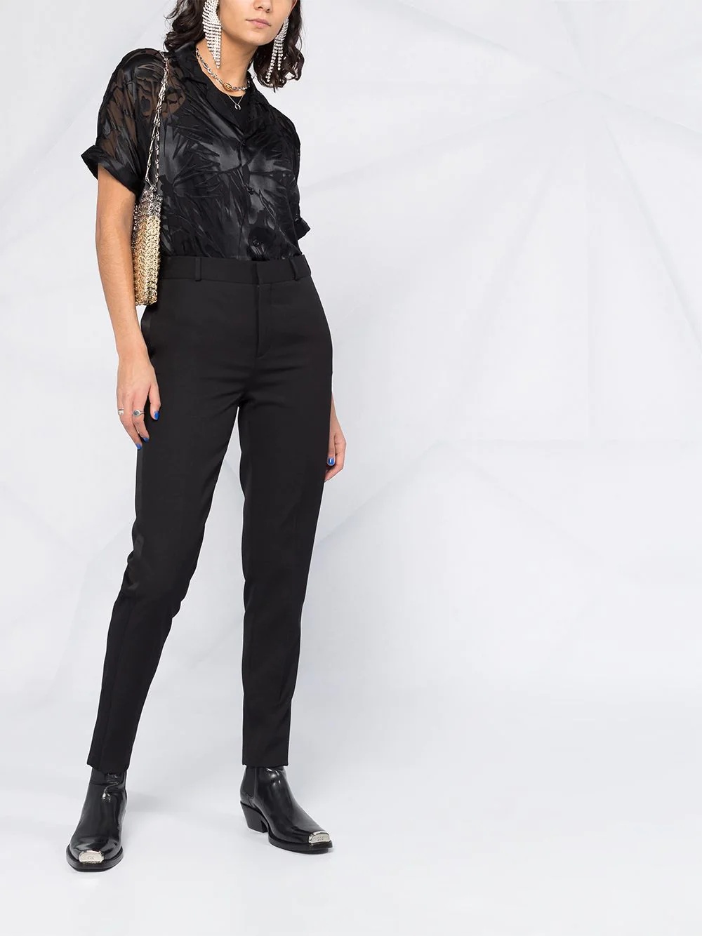 high-rise tailored trousers - 2