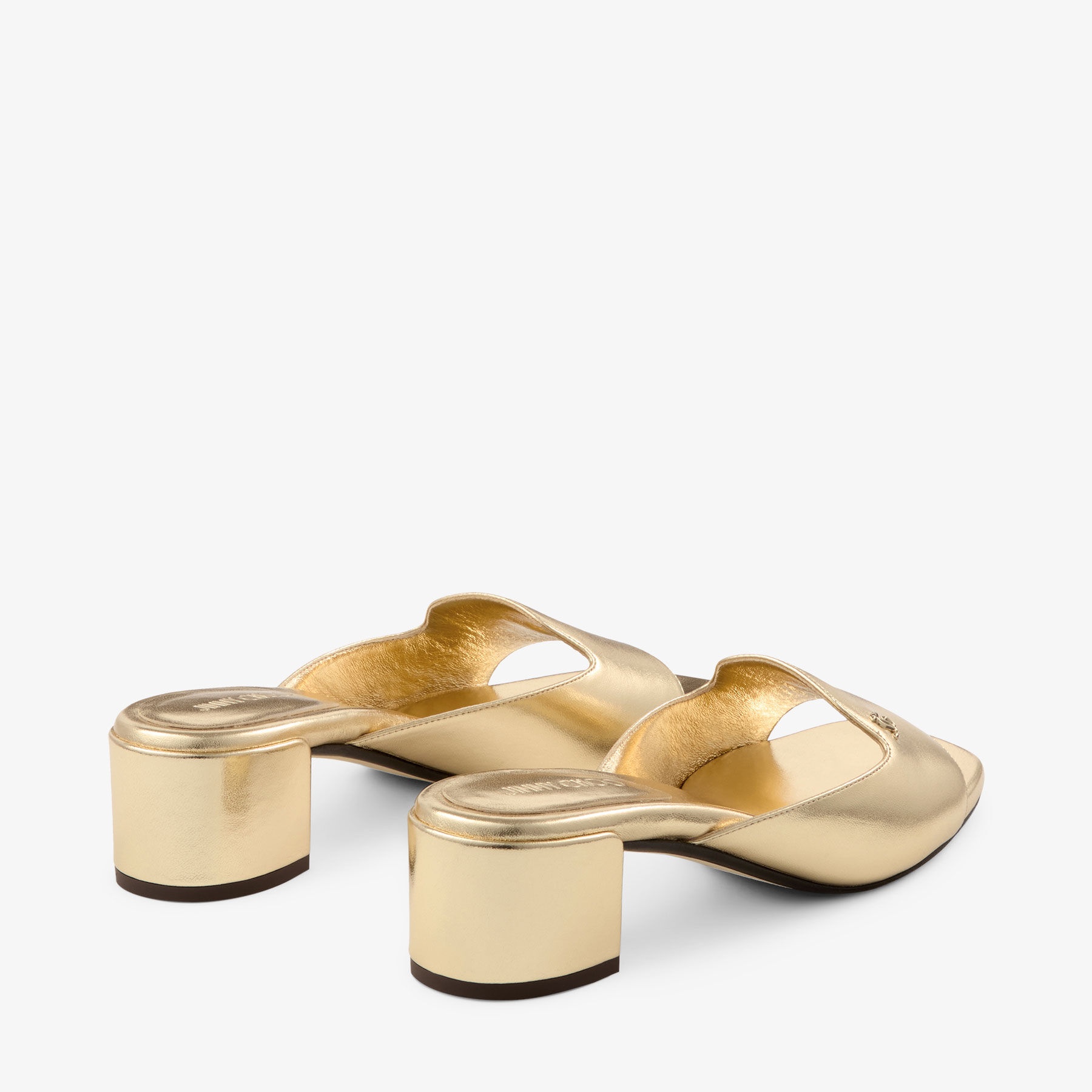 Dina 45
Gold Metallic Leather Mule Sandals - 5