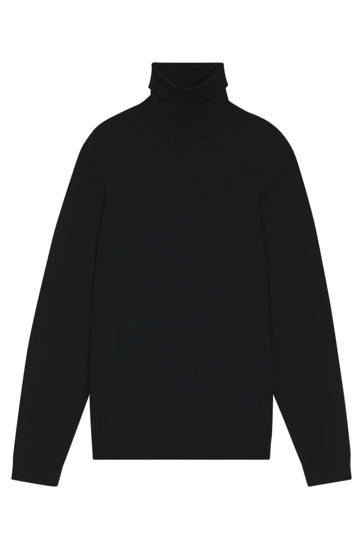 SLIM-FIT ROLL-NECK SWEATER IN MERCERIZED VIRGIN WOOL - 1