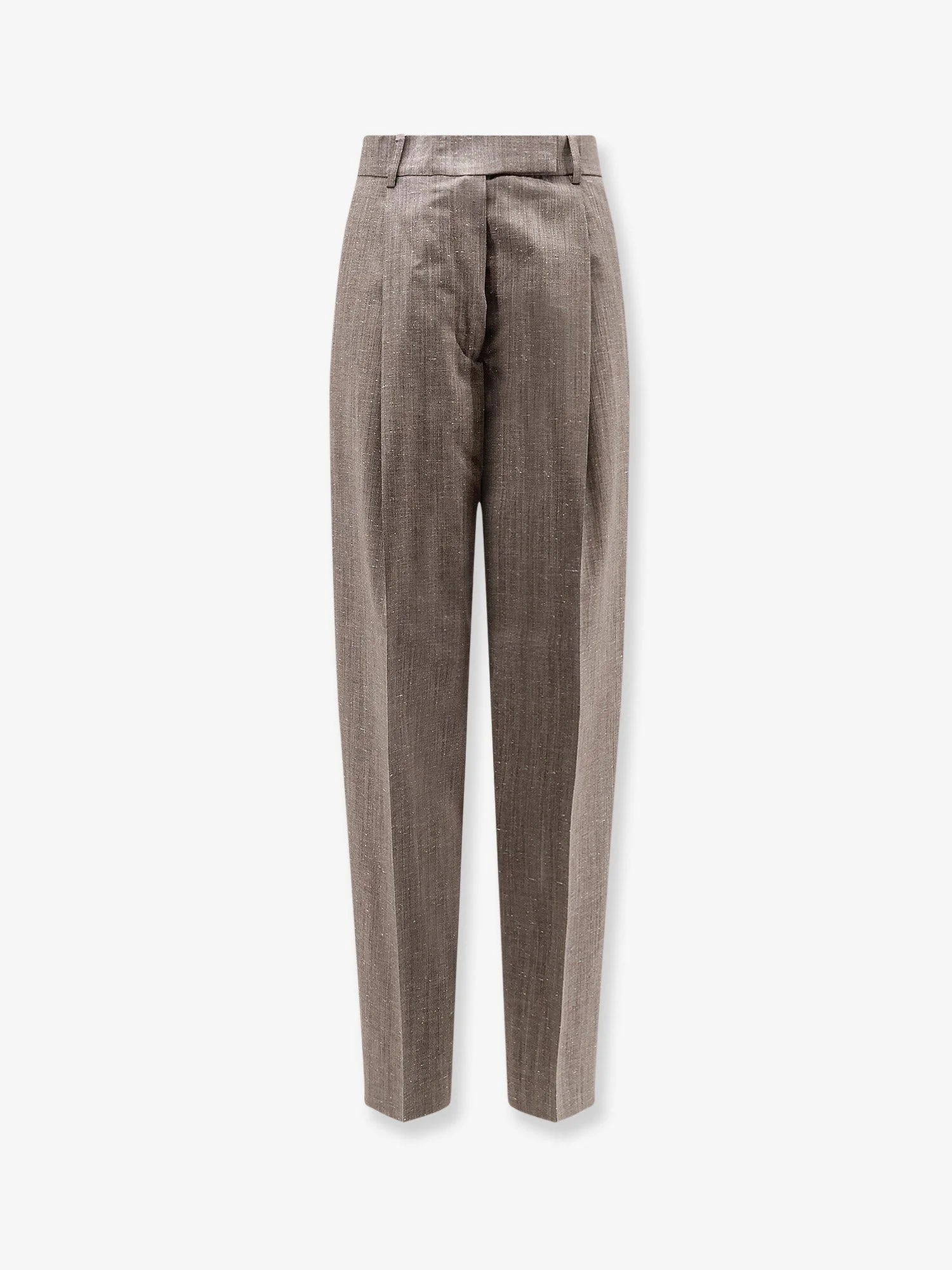 Mélange Wool And Viscose Trousers - 1