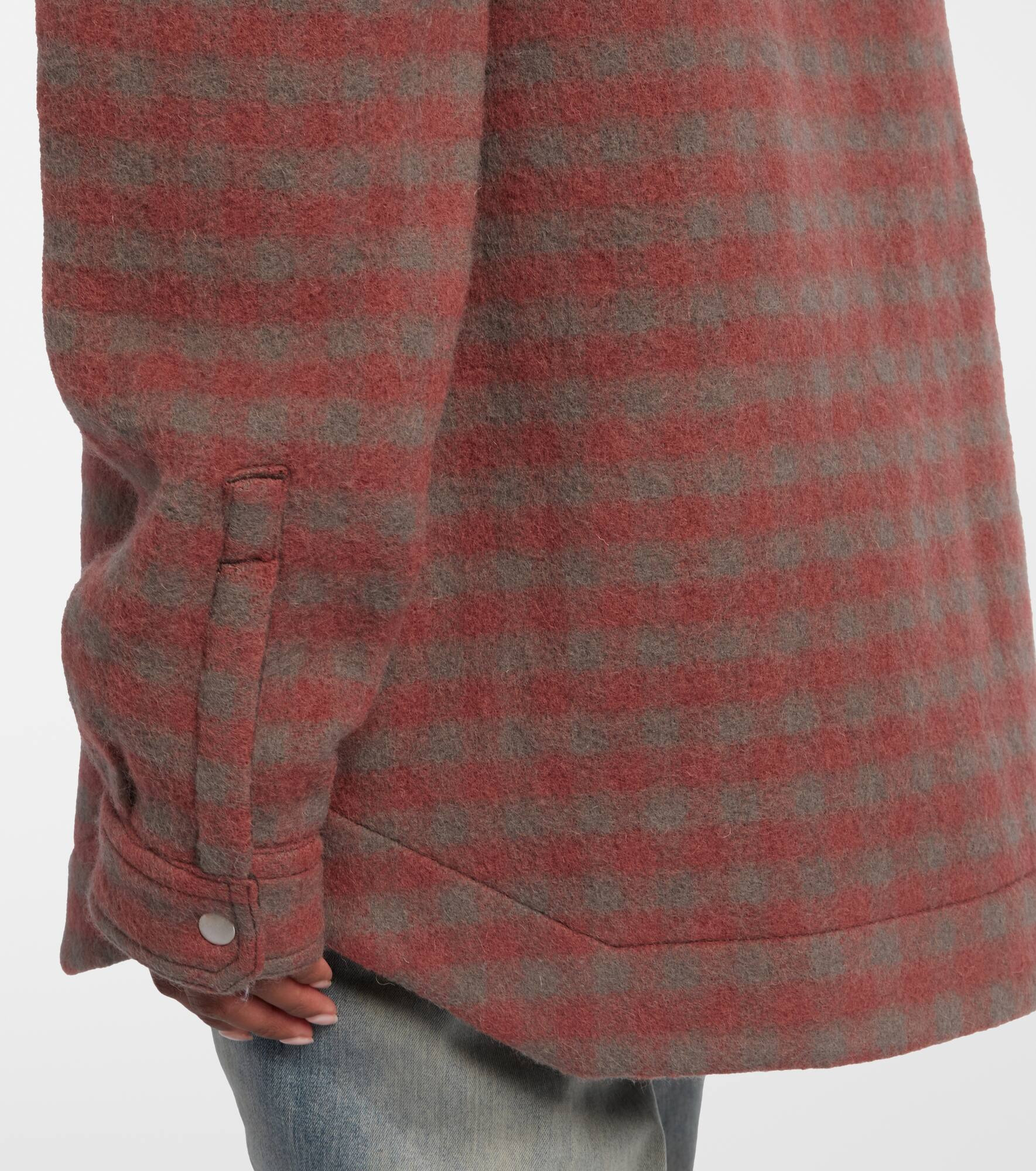 Checked virgin wool overshirt - 5