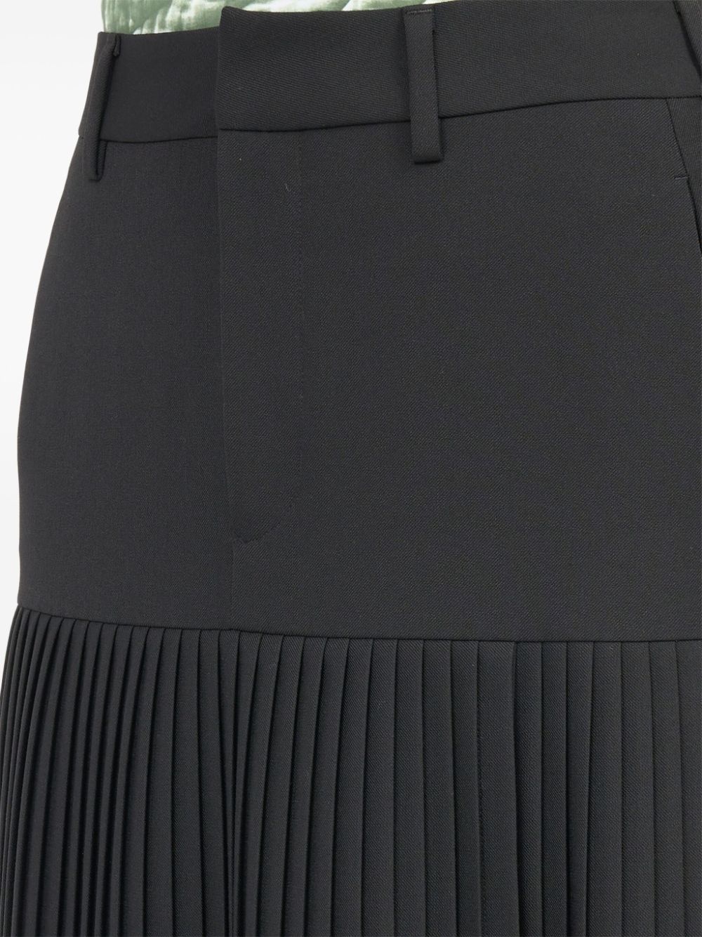 asymmetric fluid gabardine maxi skirt - 7