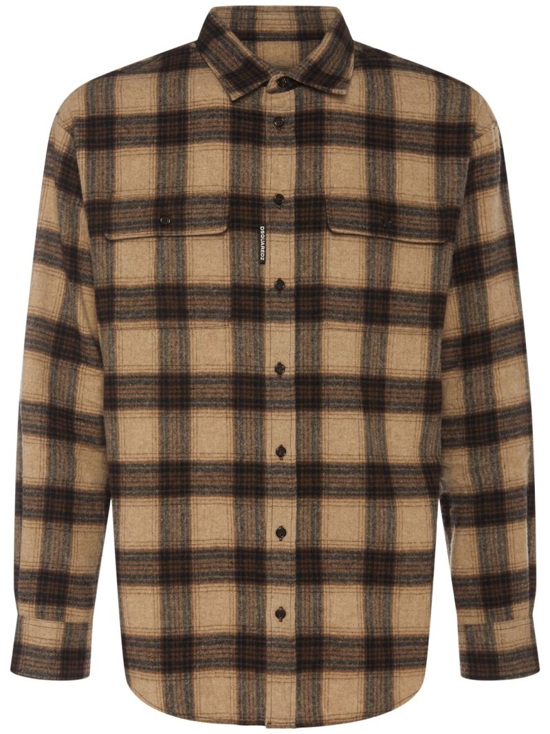 Canadian plaid wool blend shirt - 1