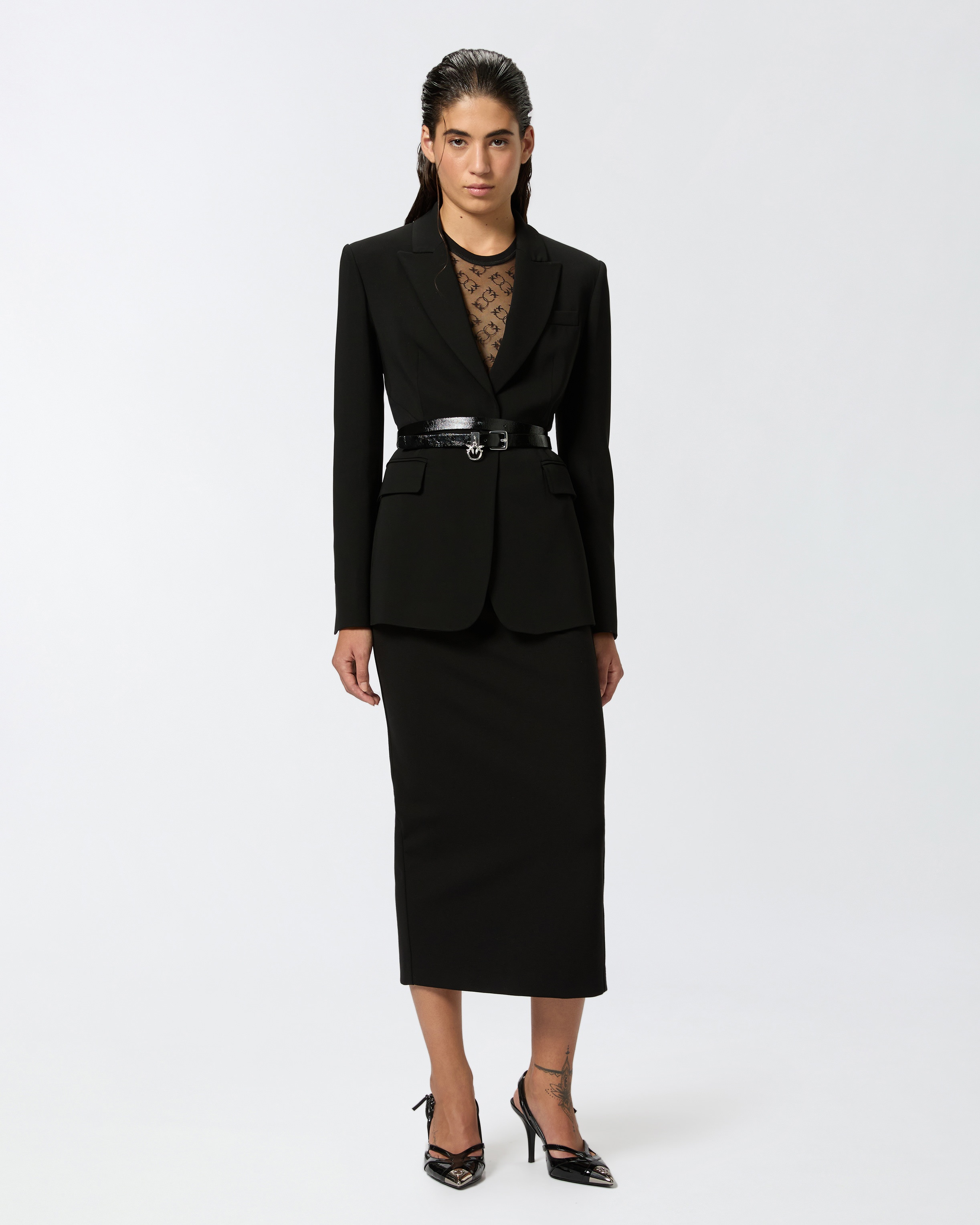 BLAZER WITH TRANSPARENT INSERT ON THE BACK - 3