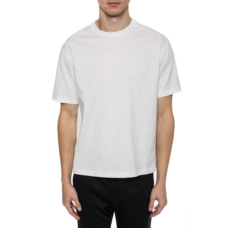 Men's Y-3 Stripe Alphabet Short Sleeve White T-Shirt DY7218 - 2
