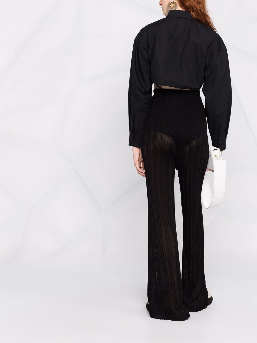cropped cotton shirt - 4