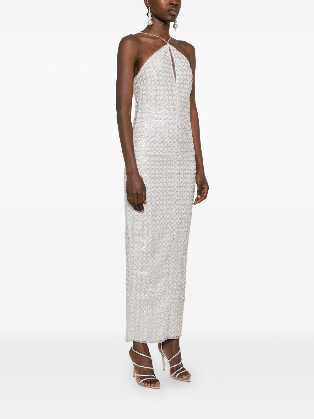 beaded maxi dress - 3
