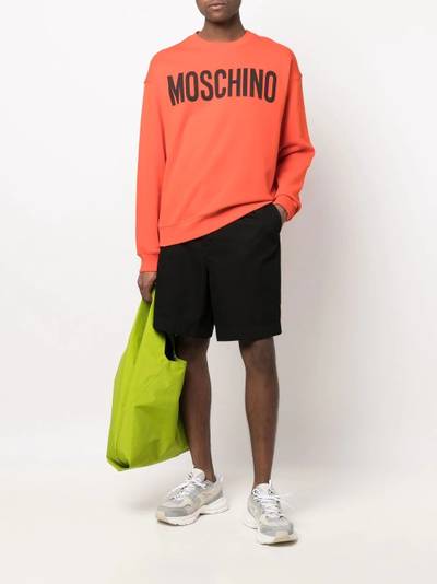 Moschino logo-print crew neck sweatshirt outlook