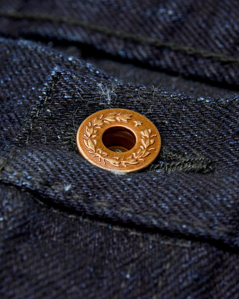 B1108SRB "Super Rough" 15.5oz Indigo/Black Selvedge Denim - Slim Straight Fit 6