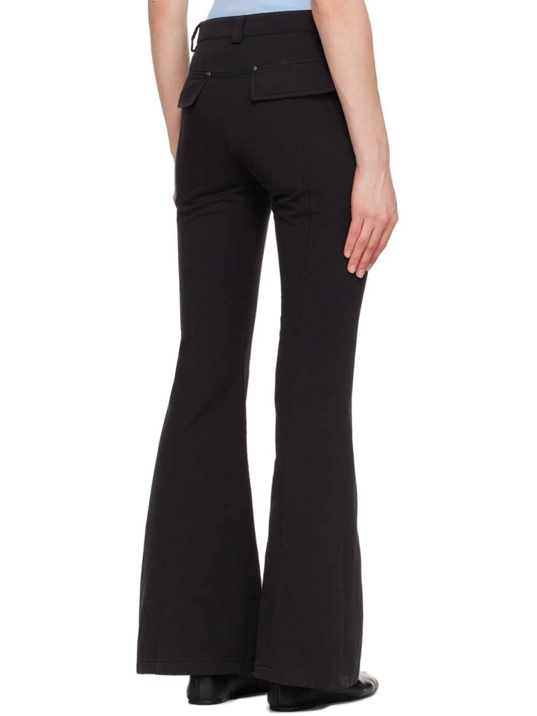 Black Bootcut Trousers - 3