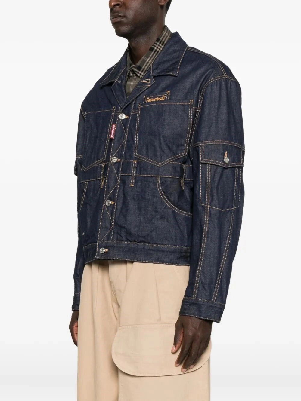 Dsquared2 Men Cargo Denim Jacket - 4