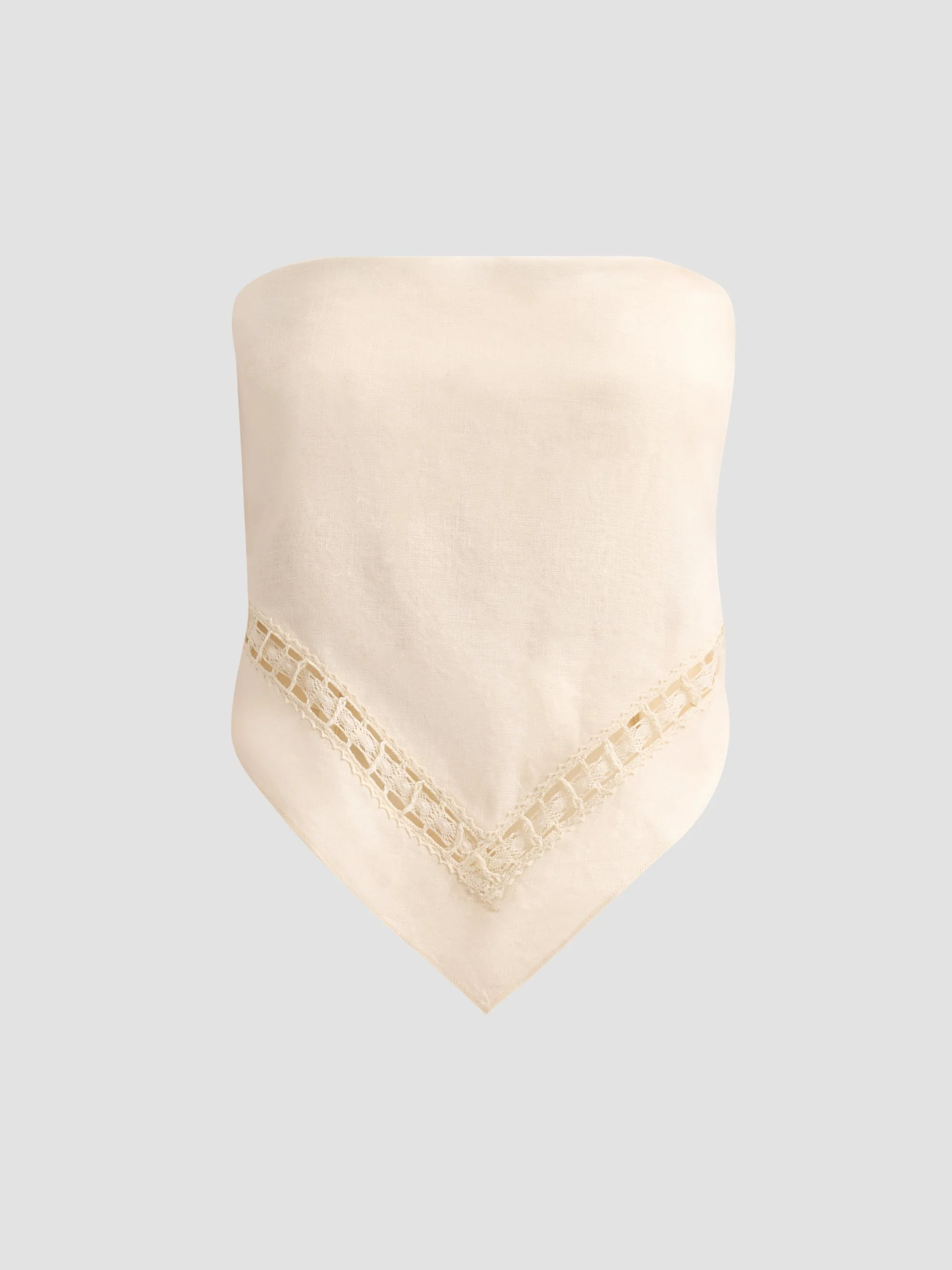 Women's Lahni Linen Lace Top - Sand - 1