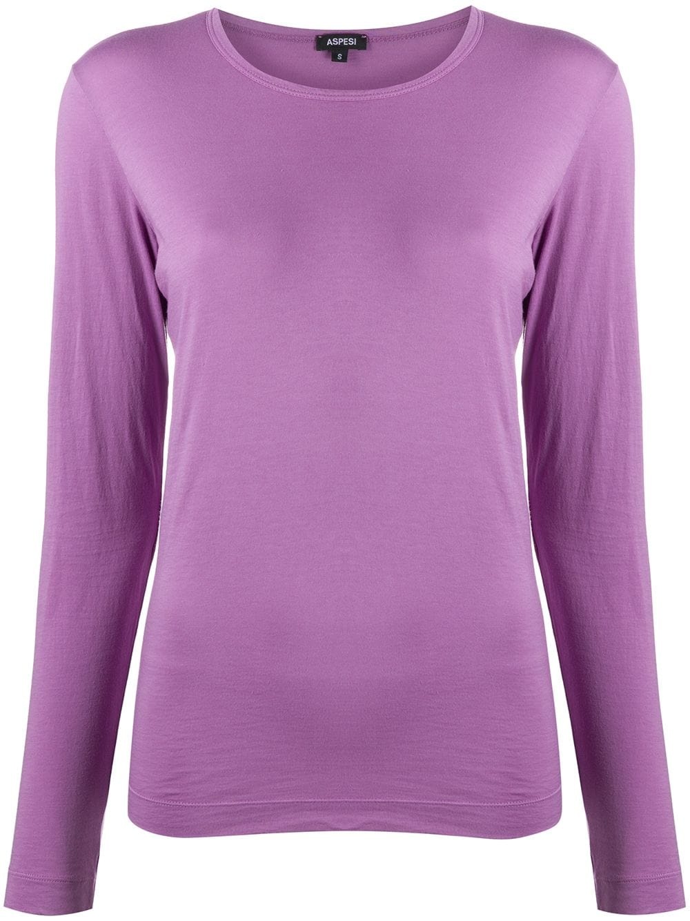 round neck long-sleeve T-shirt - 1