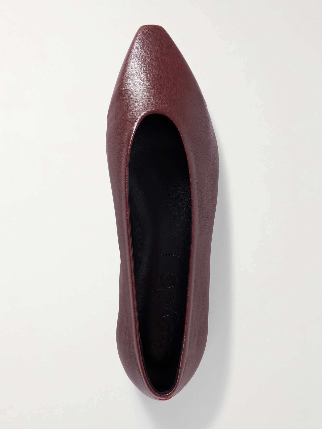 Betty leather ballet flats Burgundy - 5