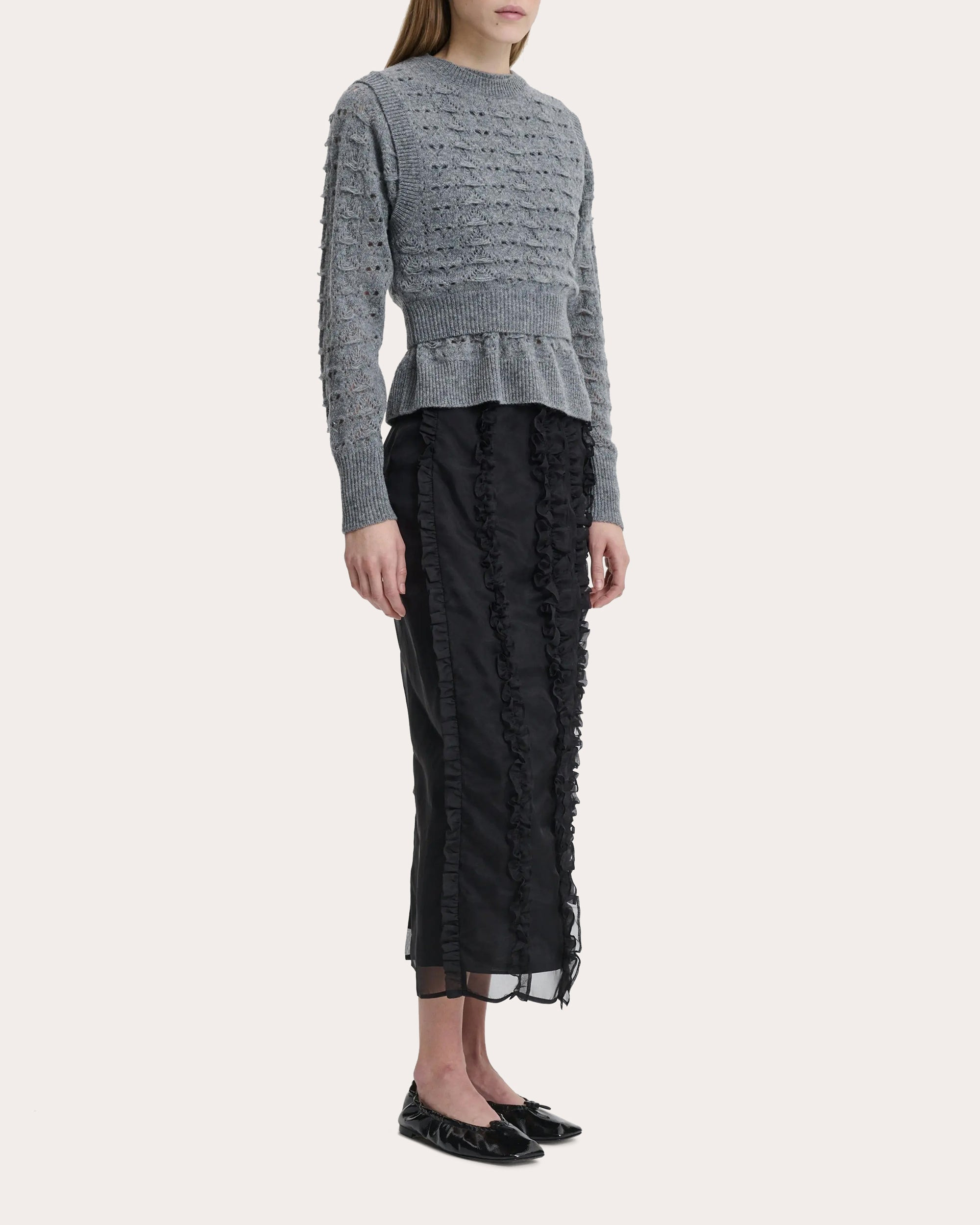 Bidane Heritage Knit Wool Raglan Sweater - 4