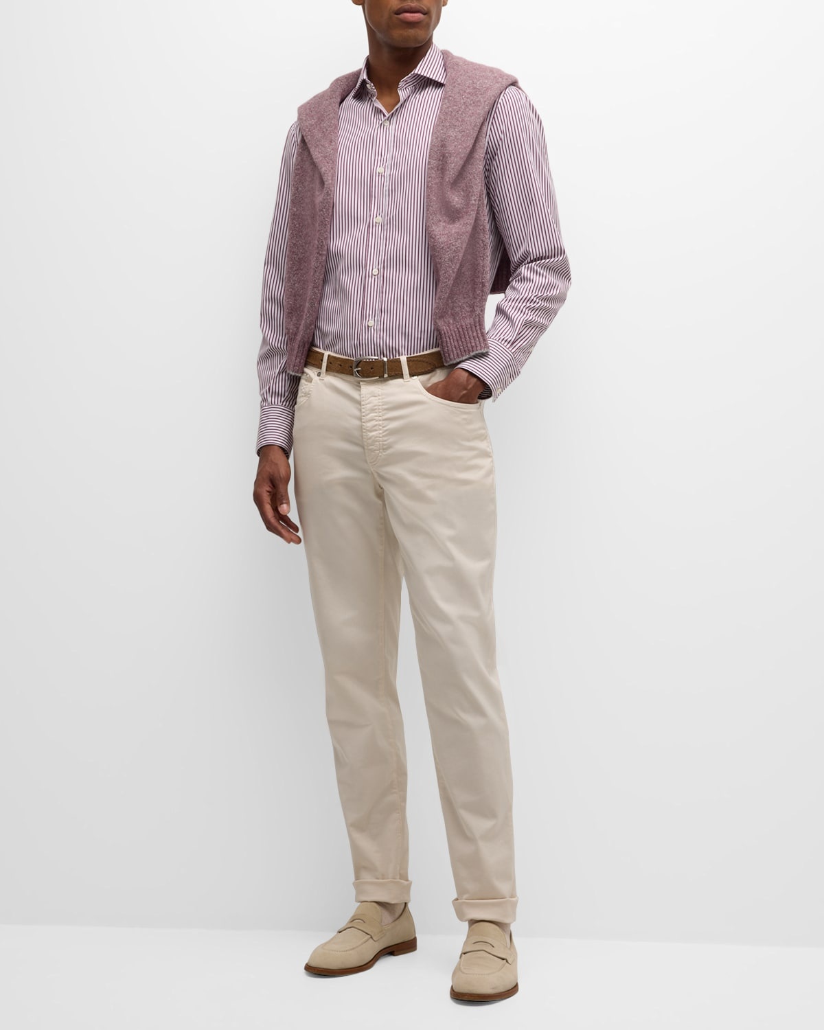 Men's Cotton Pinstripe Sport Shirt - 2