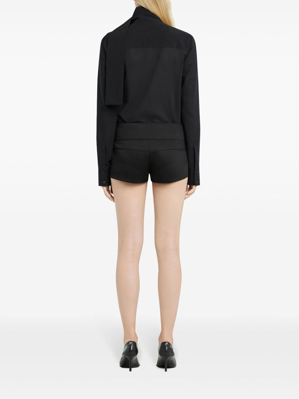 belted mini shorts - 4