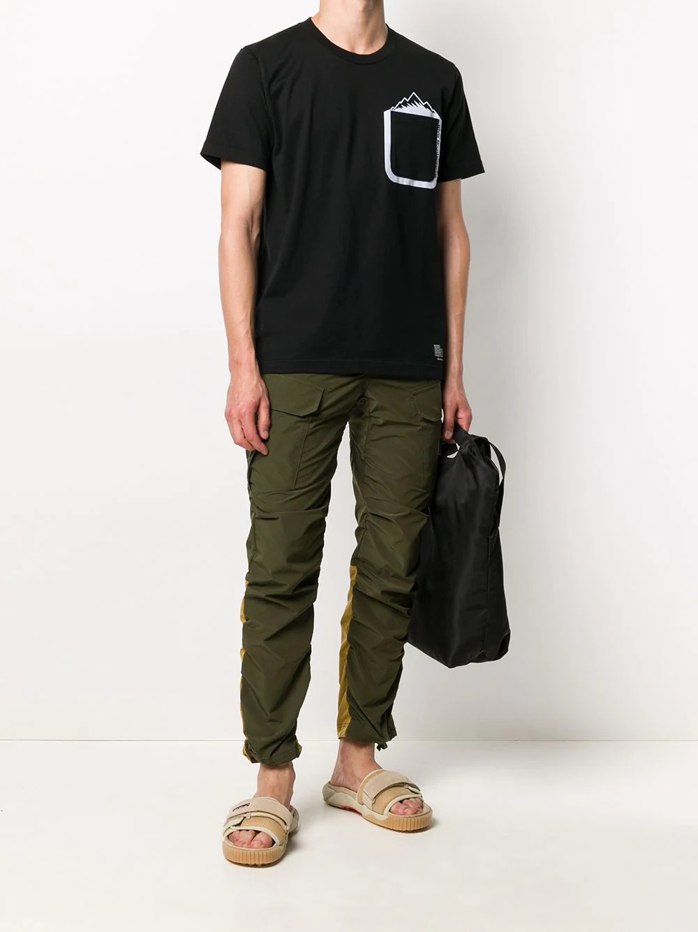 Mountain printed pocket T-Shirt  - 2