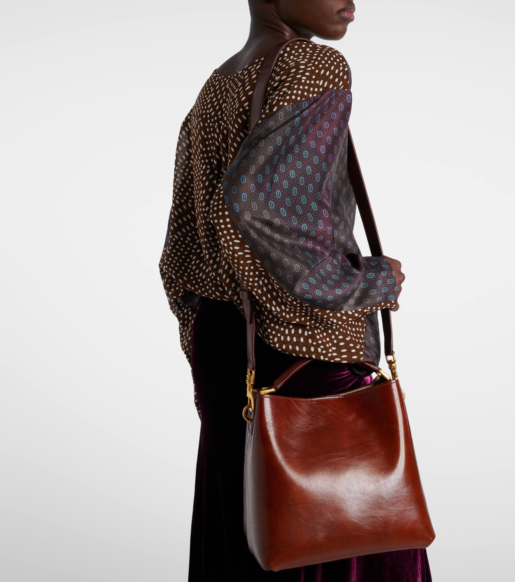 Grip Small leather tote bag - 6