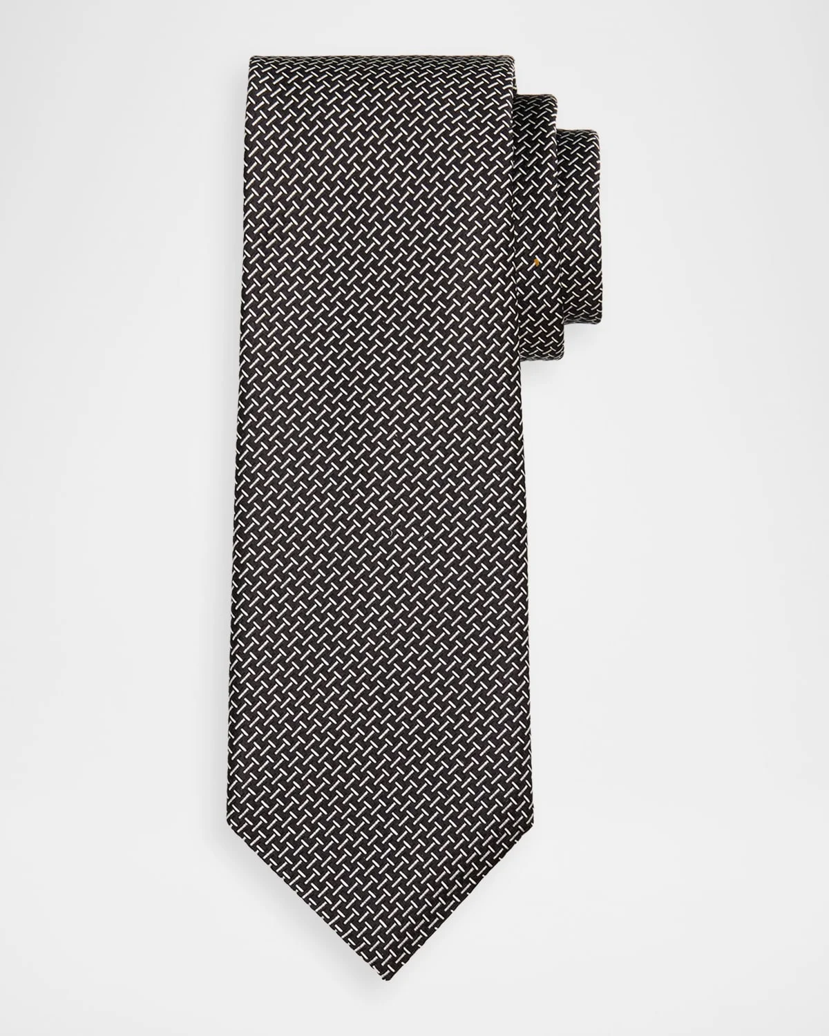 Men's Linen Zipper-Effect Tie - 1