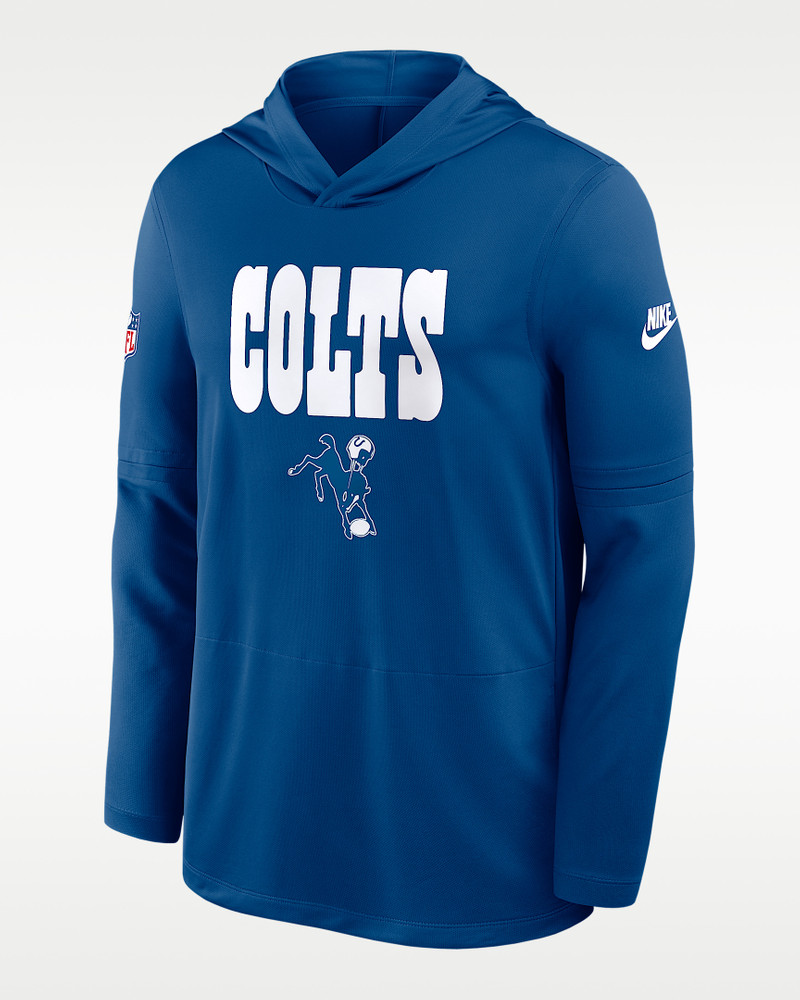 Indianapolis Colts Pass Accuracy Men's Nike Dri-FIT NFL Long-Sleeve Hooded Top 1