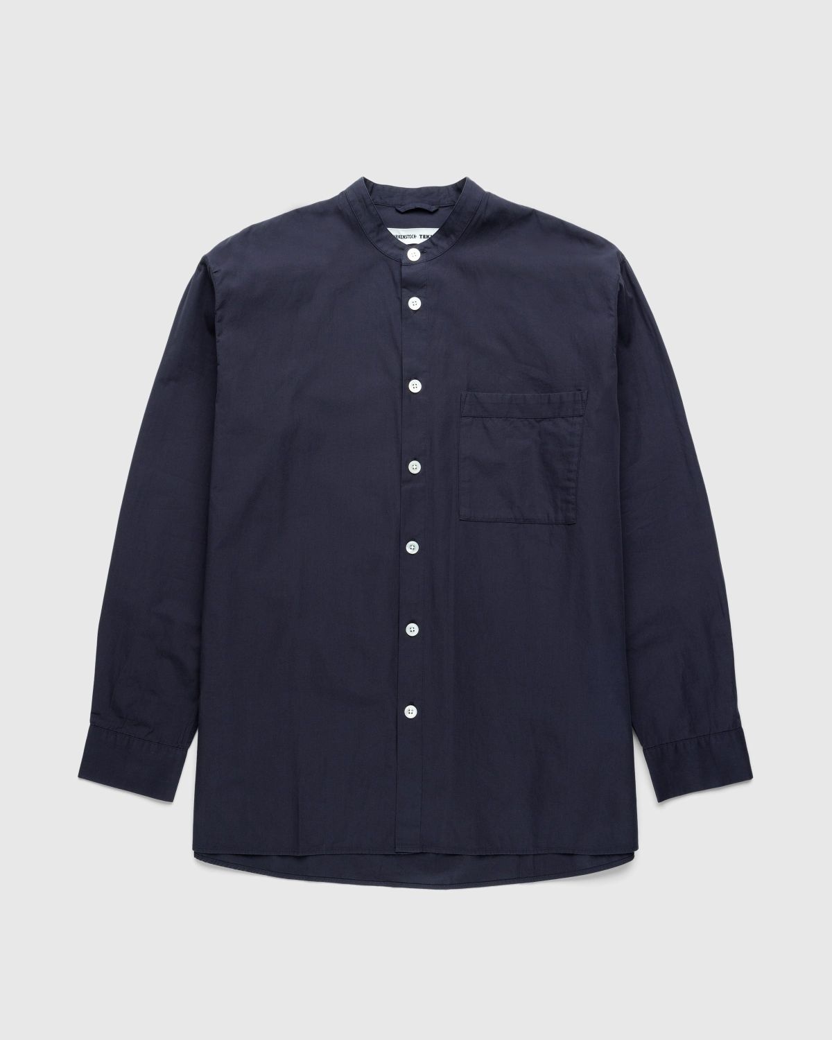 Birkenstock x Tekla – Poplin Pyjama Shirt Slate - 1