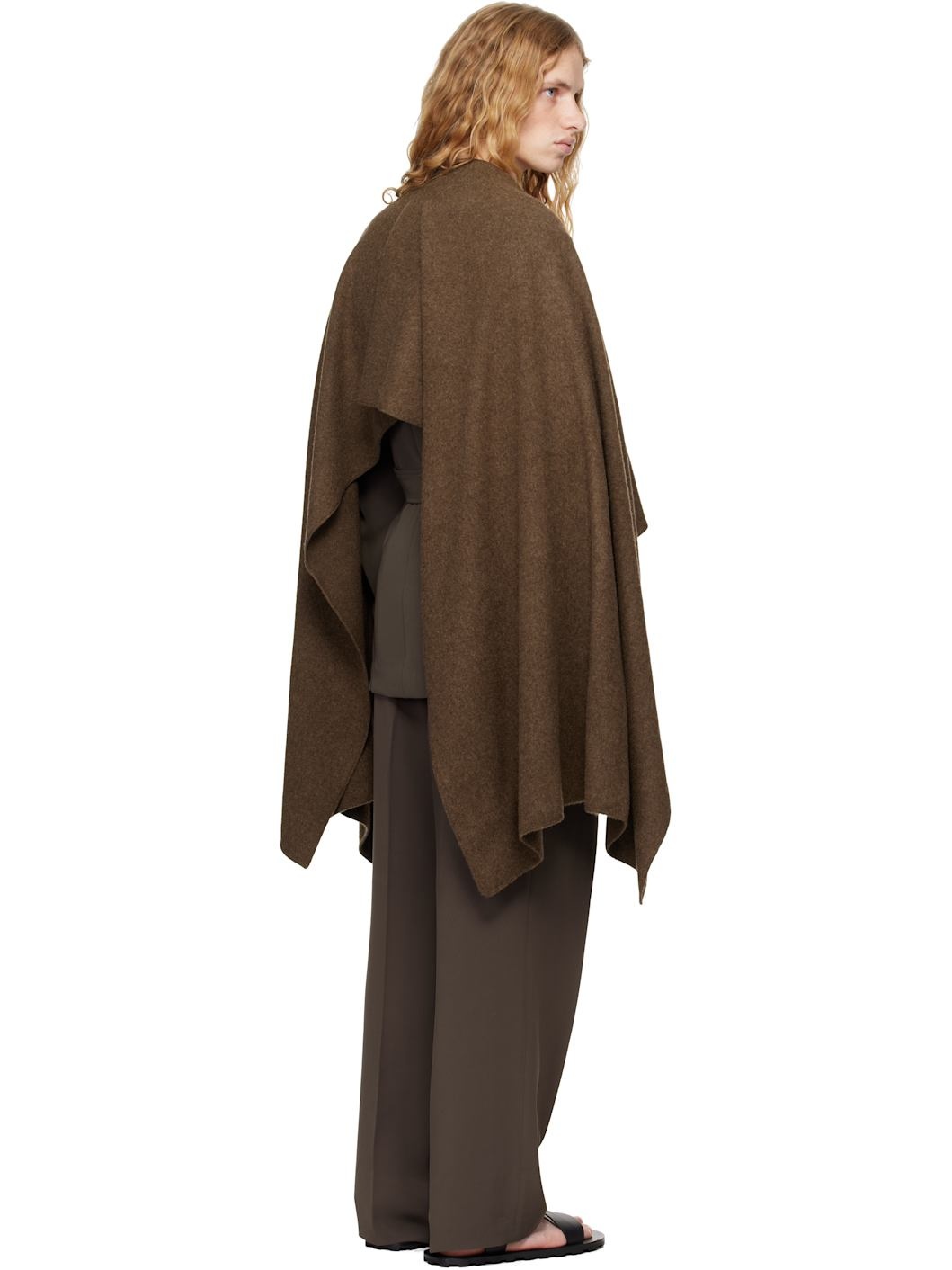 Brown Stole Poncho - 3