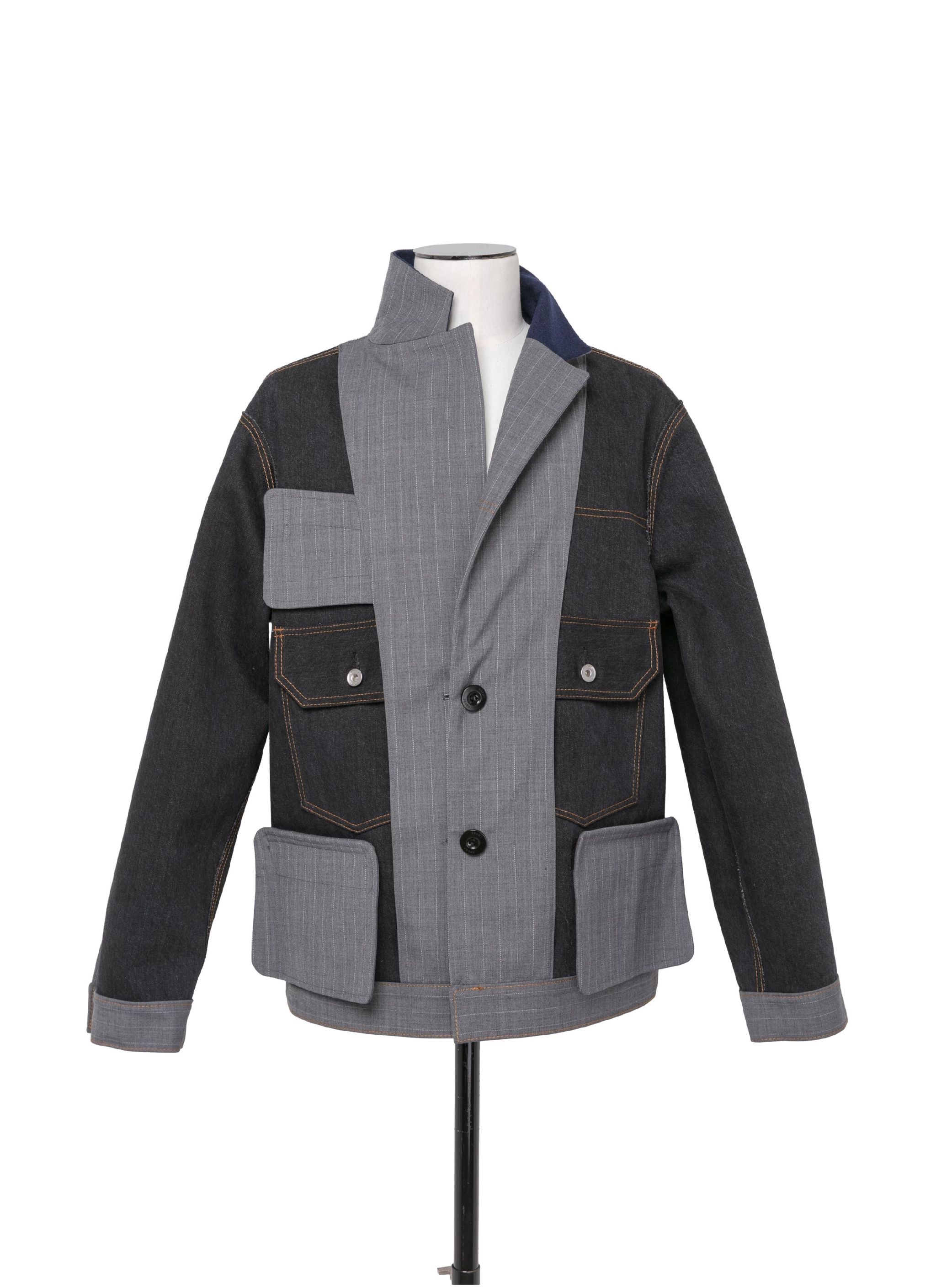 Chalk Stripe Bonding Jacket - 4