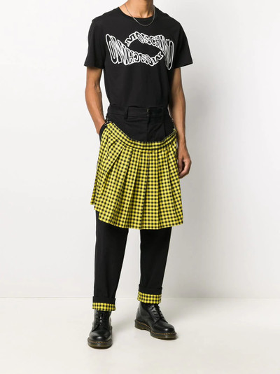 Moschino gingham pleat kilt jeans outlook