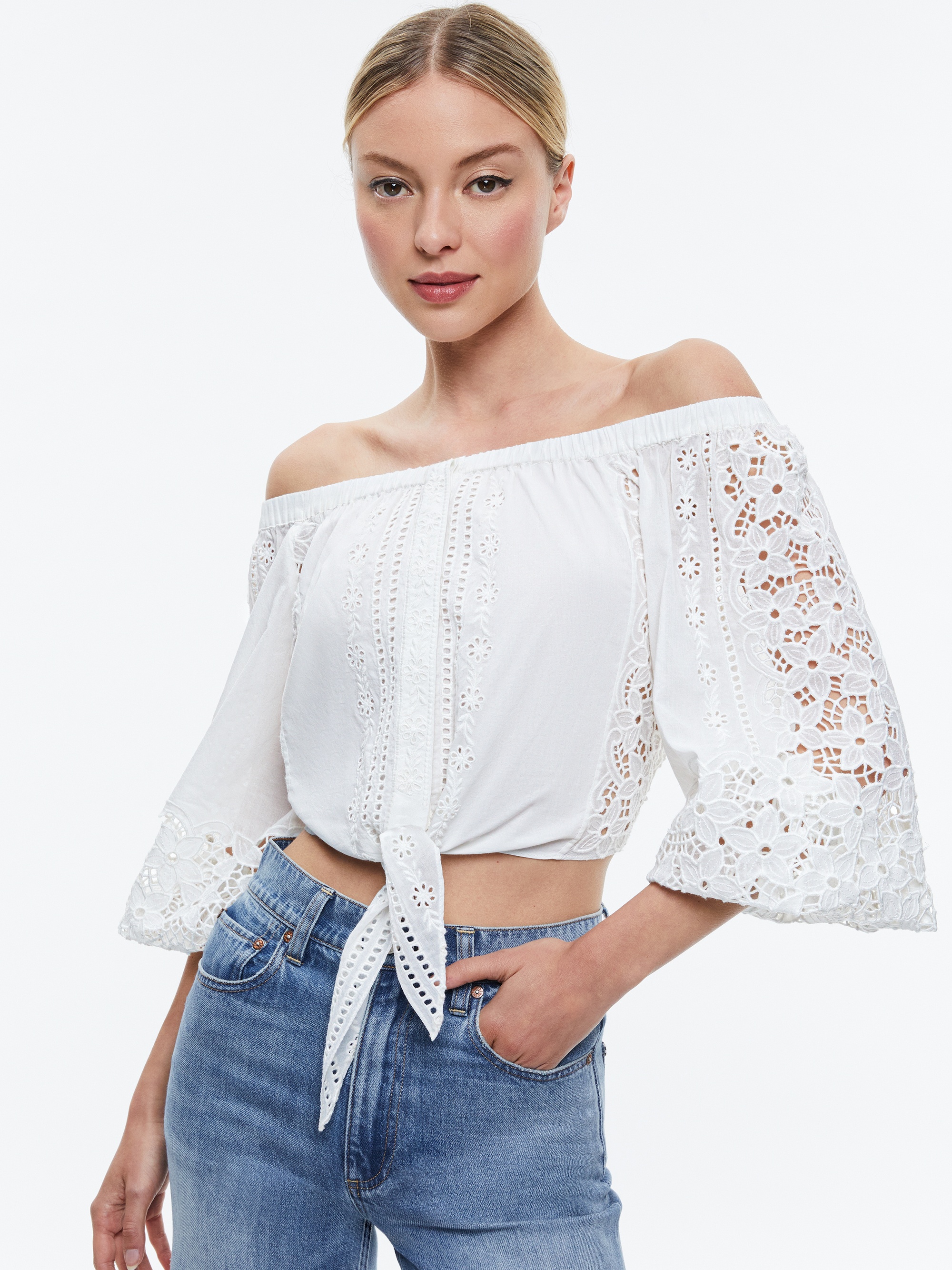 IVY OFF THE SHOULDER CROPPED TOP - 2