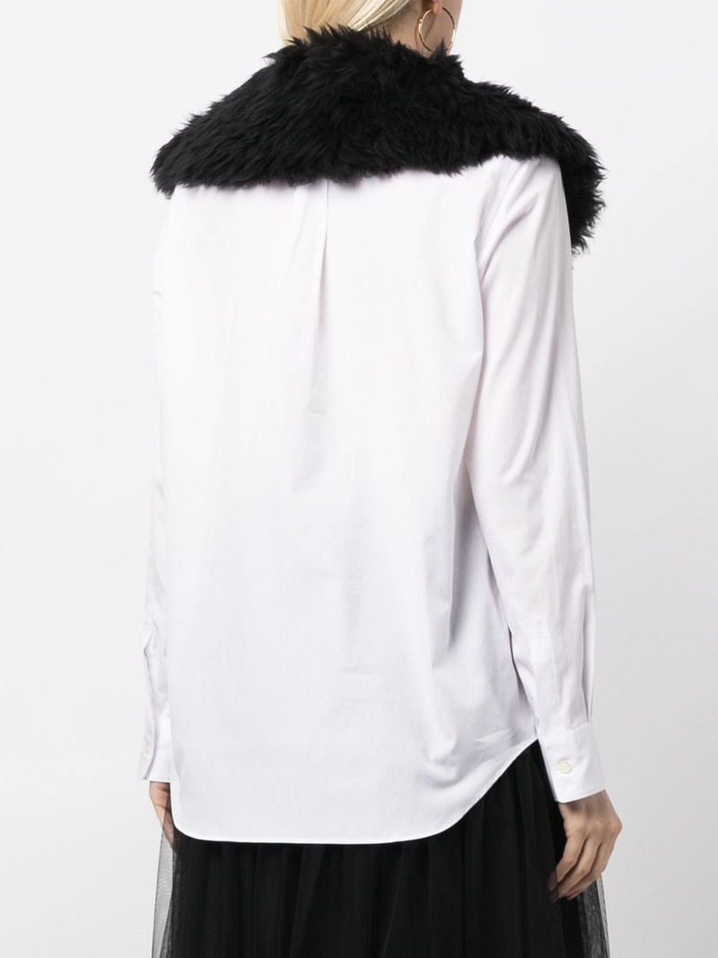 contrasting-collar long-sleeve shirt 4