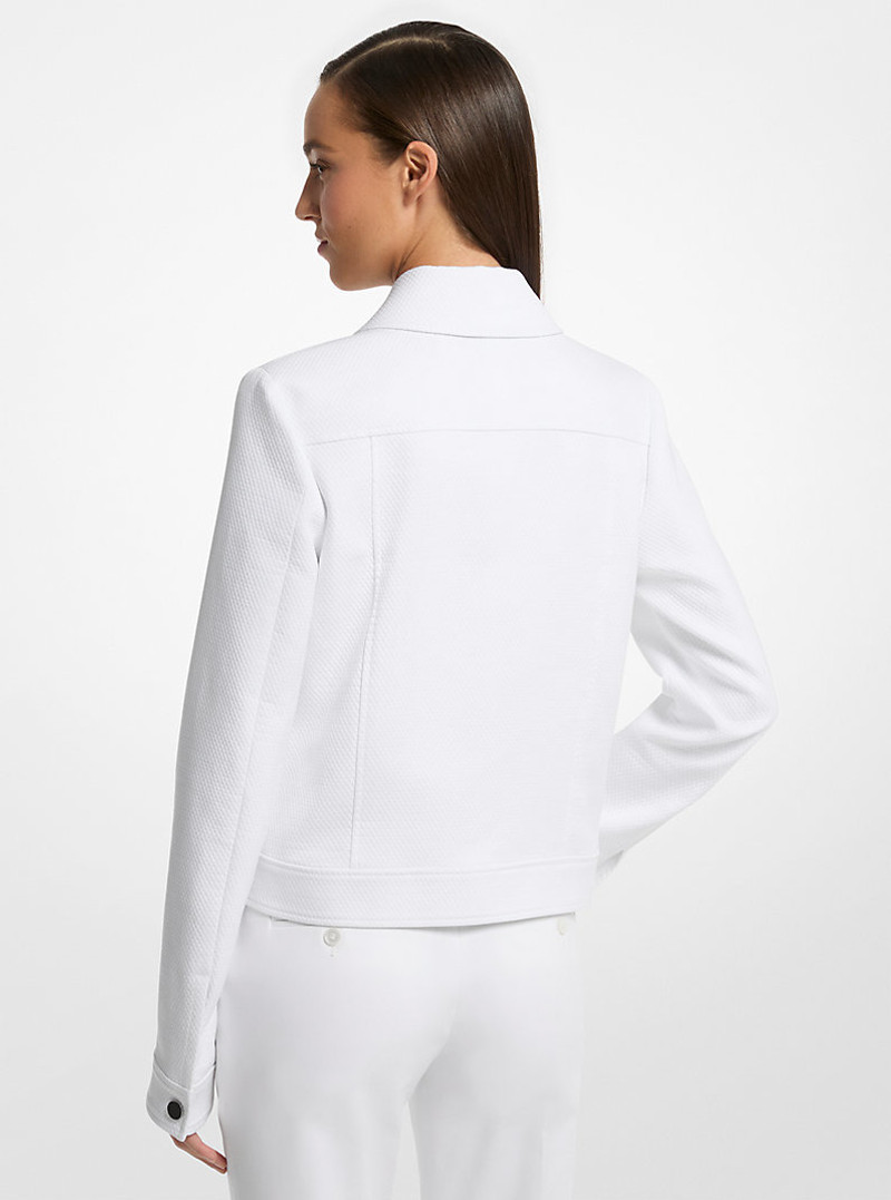 MICHAEL KORS COLLECTION Silk and Cotton Piqué Jacket outlook