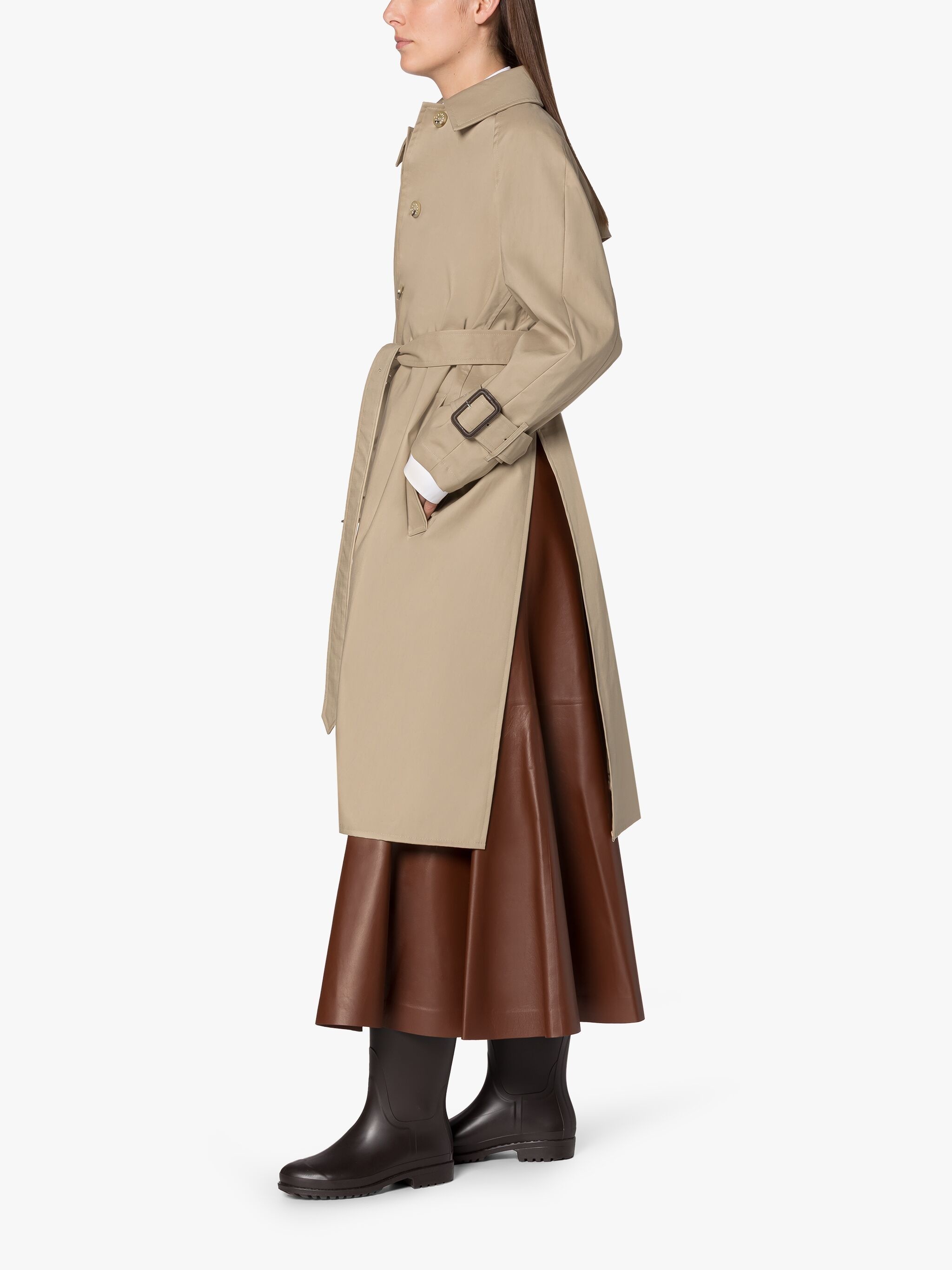 MAILI FAWN RAINTEC COTTON OVERCOAT - 2