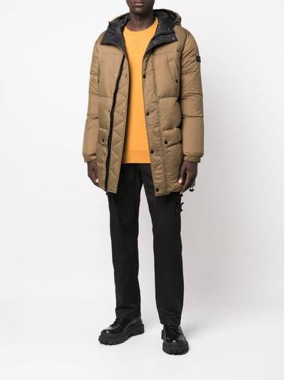 Yves Salomon hooded feather-down padded coat outlook
