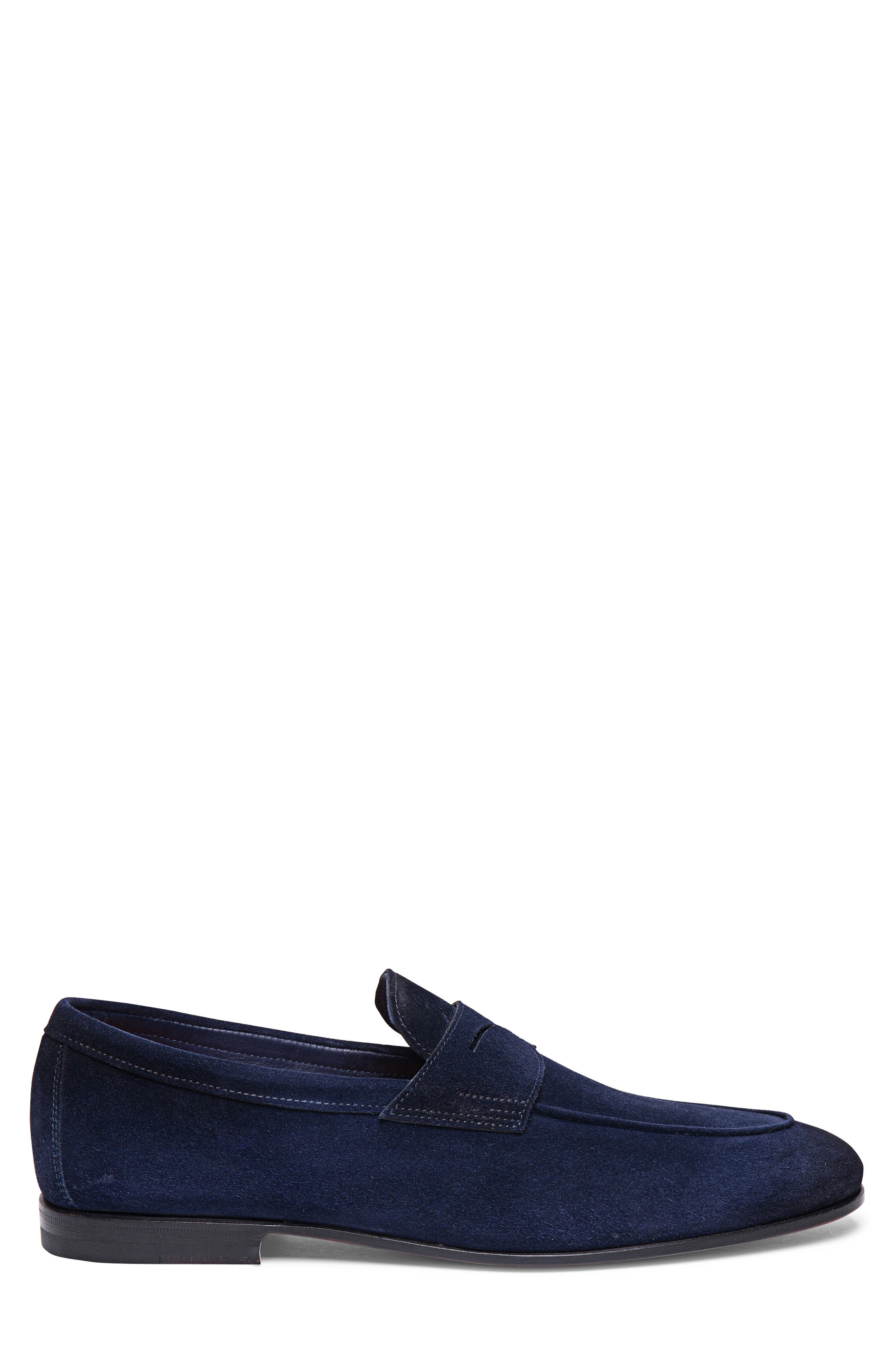Santoni Carlos Penny Loafer in Blue at Nordstrom - 3