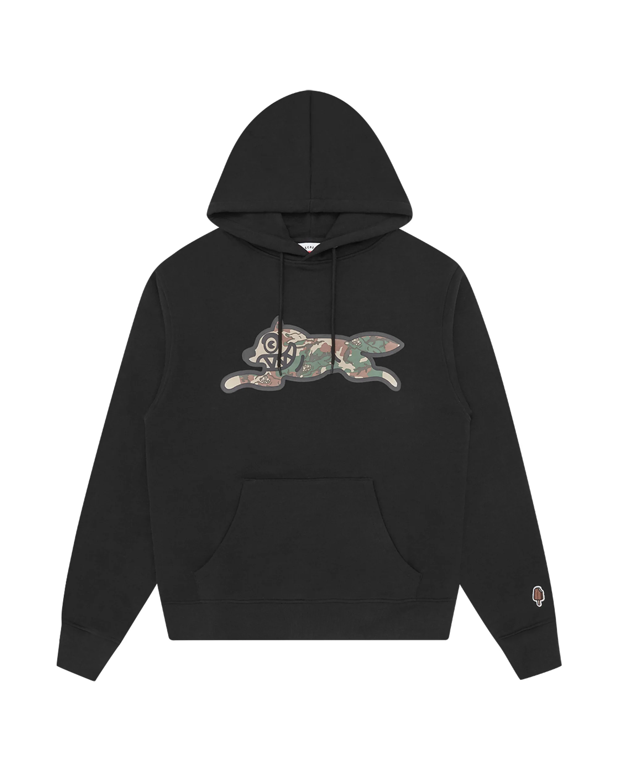 WOODLAND CAMO RUNNING DOG POPOVER HOOD - 1