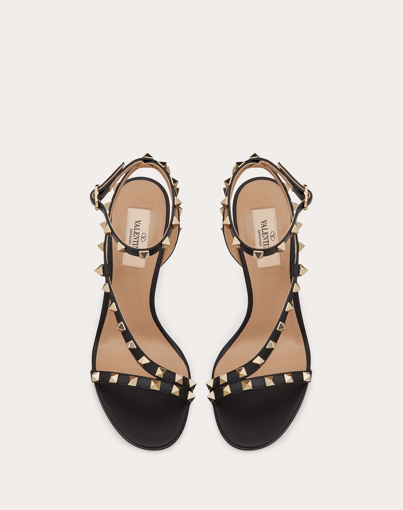 Rockstud Calfskin Sandal 100 mm - 4